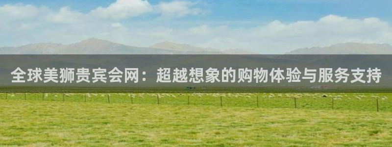 新城平台kgame：全球美狮贵宾会网：超越想象的购物体验与服务支持